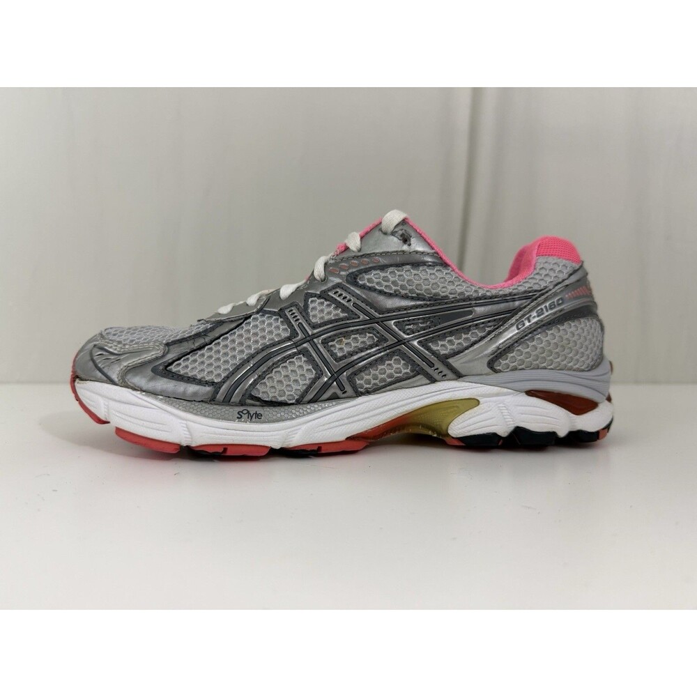 Asics GT-2160 Womens Sz 9.5 Running Shoes Metallic Silver Pink Retro-Tech Y2K - Picture 3 of 11